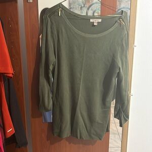 Roz and Ali medium green tunic sweater